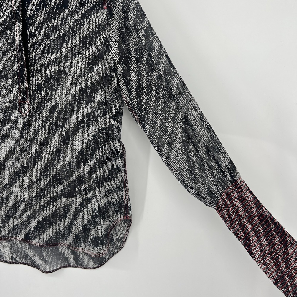 Rag & Bone Top womens S Sheer  Zebra Animal Print Silk Career Office‎ Retro Edgy - Picture 8 of 12